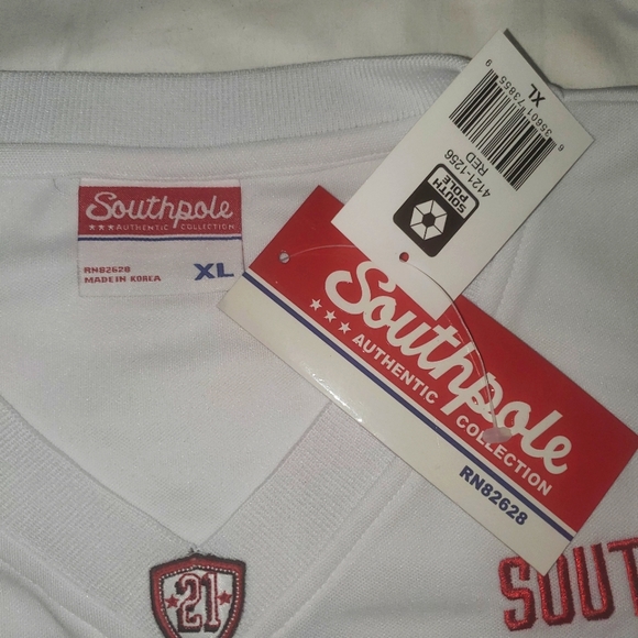 : * New South Pole BASEBALL Jersey Sz XL V-neck vintage retro style hip hop - Picture 4 of 13